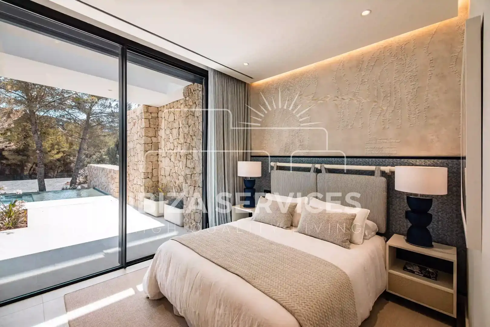 Habitación de Casa o chalet en venta en Santa Eulària des Riu con Aire acondicionado, Jardín privado y Piscina