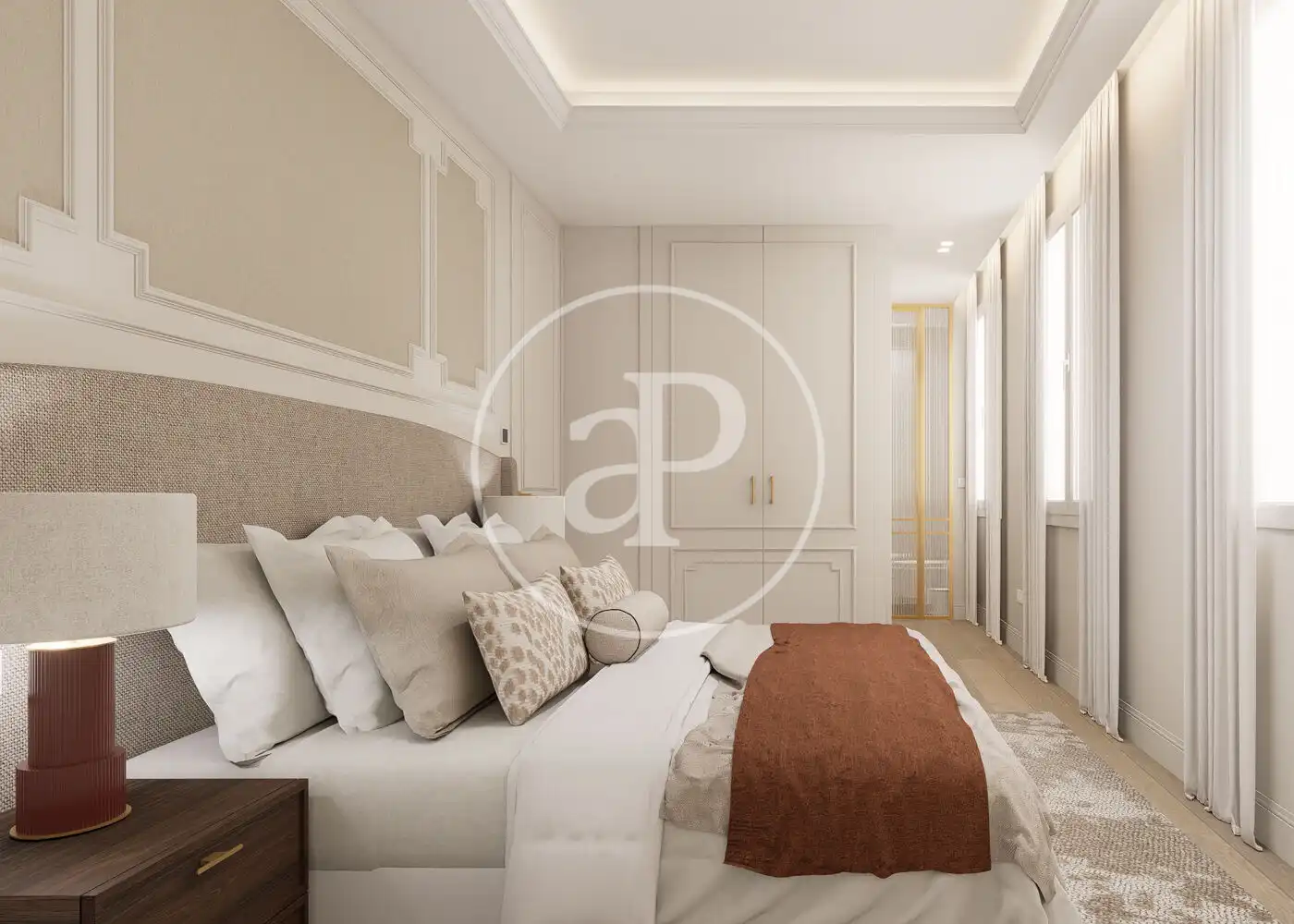 Bedroom of Flat for sale in Madrid  with Air Conditioner, Heating and Furnished