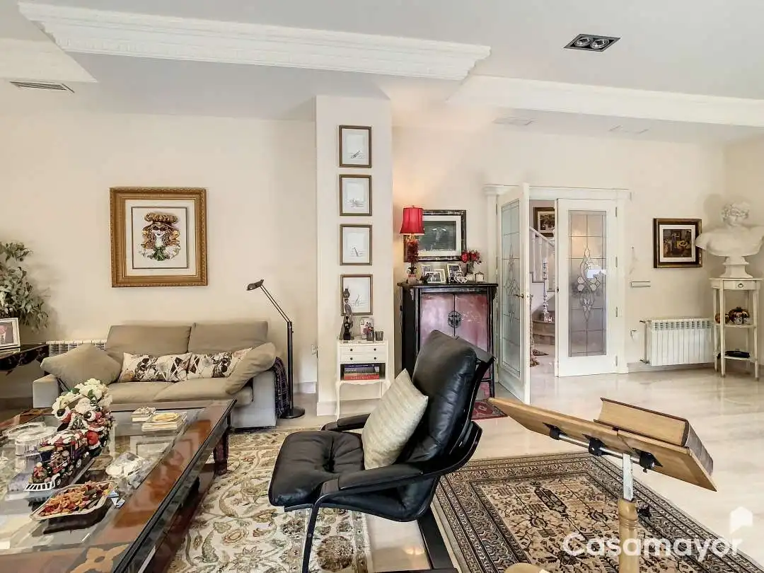 Sala de estar de Casa o chalet en venta en Mutxamel con Aire acondicionado, Calefacción y Jardín privado