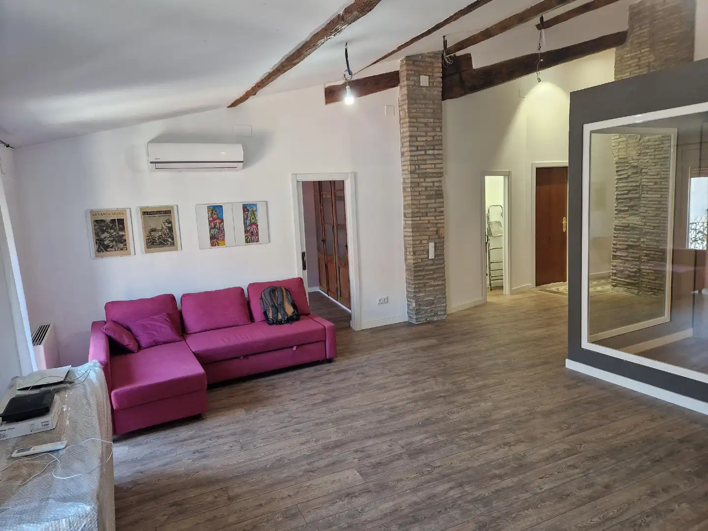 Living room of Flat for sale in Lleida  with Air Conditioner, Heating and Parquet flooring