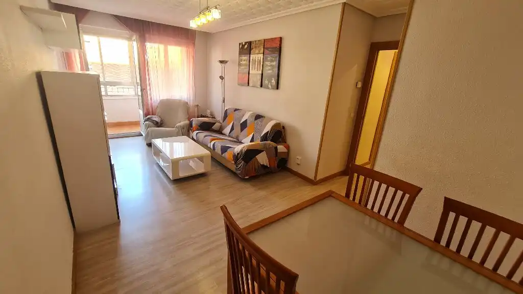 Living room of Flat for rent in  Logroño  with Heating, Parquet flooring and Terrace
