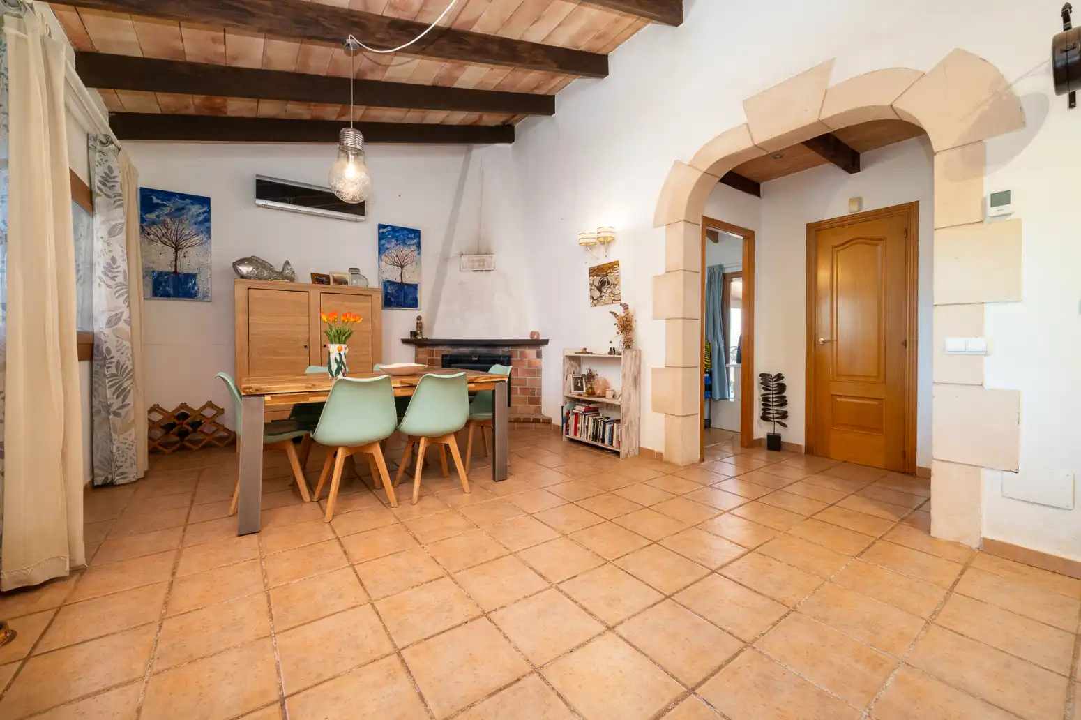 Dining room of Houses for sale in Algaida  with Air Conditioner, Heating and Private garden