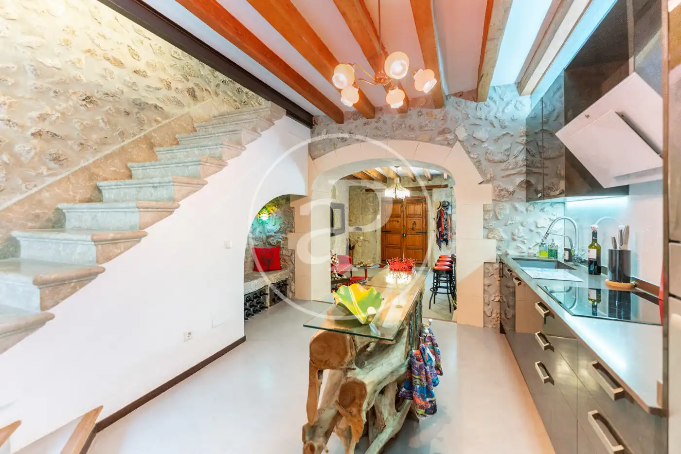Cocina de Casa adosada en venta en Mancor de la Vall con Aire acondicionado, Calefacción y Jardín privado