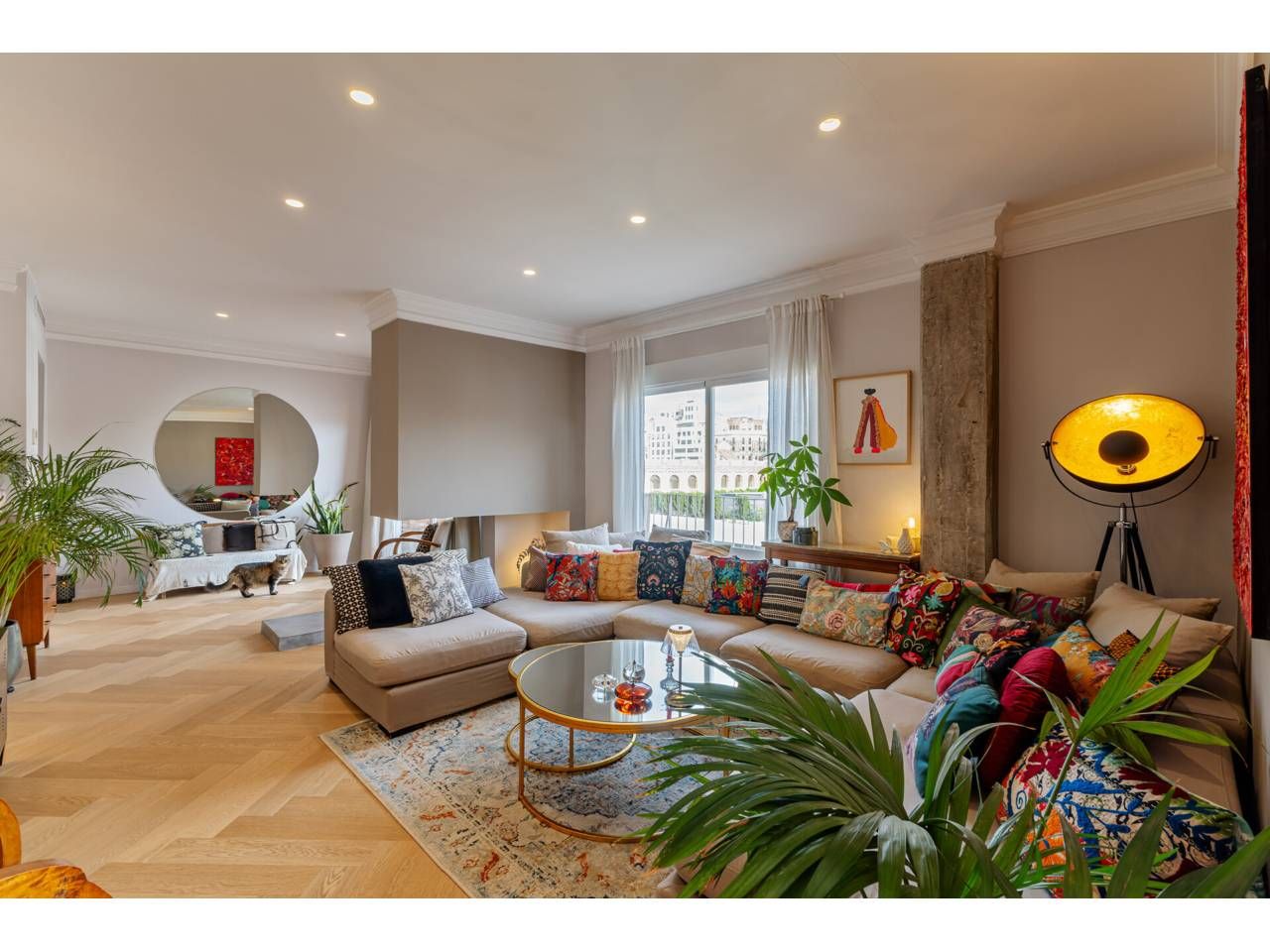 Sala d'estar de Pis en venda en  Valencia Capital amb Aire condicionat, Parquet i Terrassa