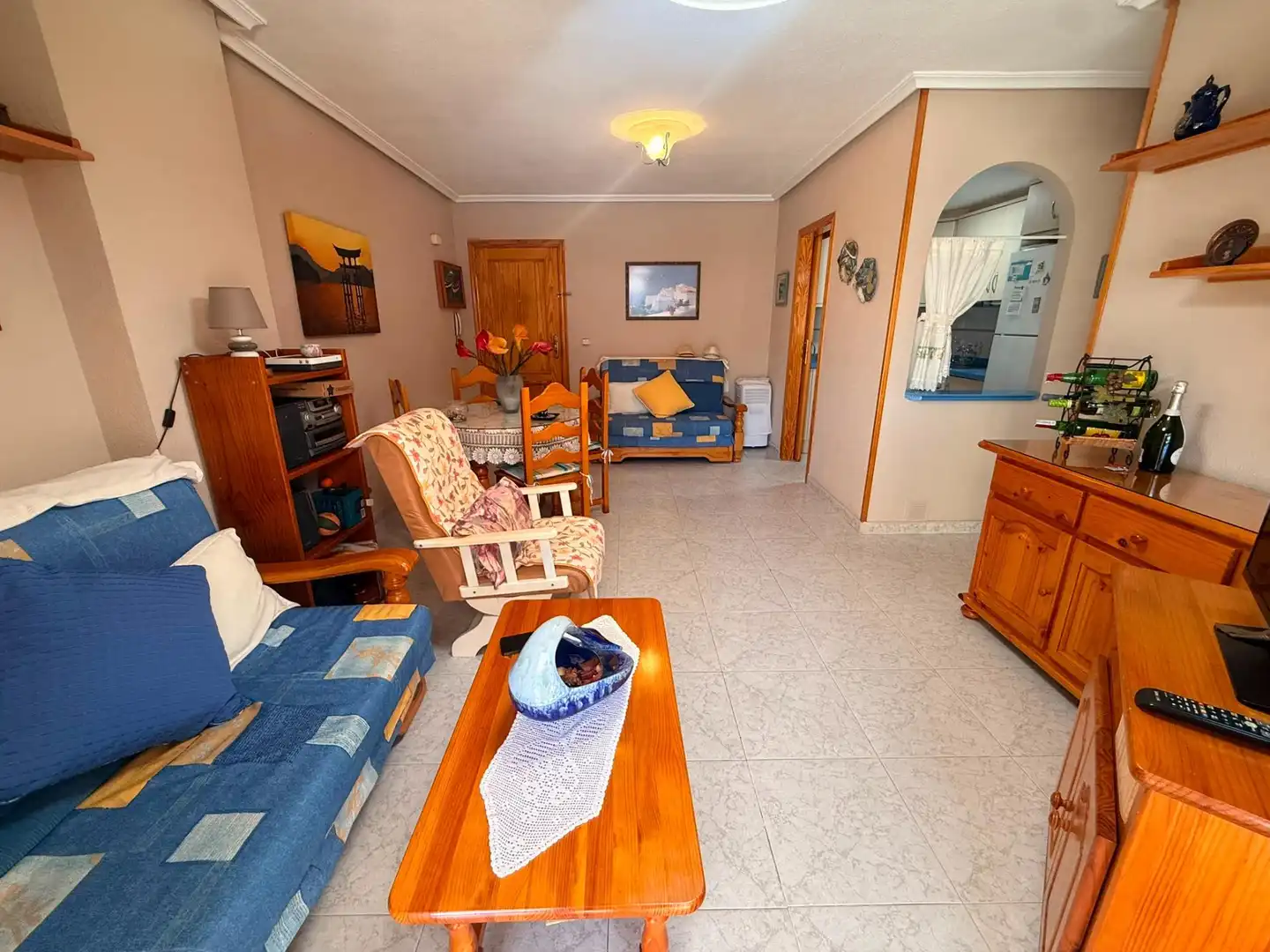 Sala de estar de Apartamento en venta en Guardamar del Segura con Terraza, Trastero y Piscina comunitaria