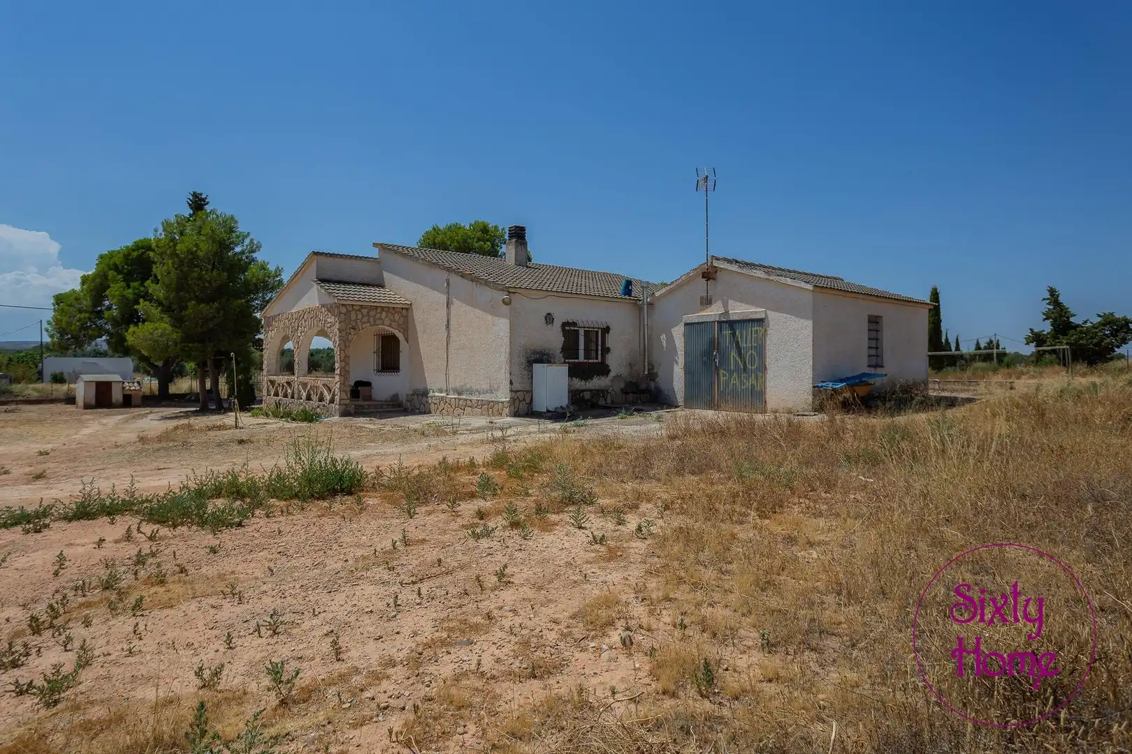 Vista exterior de Casa o chalet en venta en Belchite con Calefacción, Jardín privado y Terraza