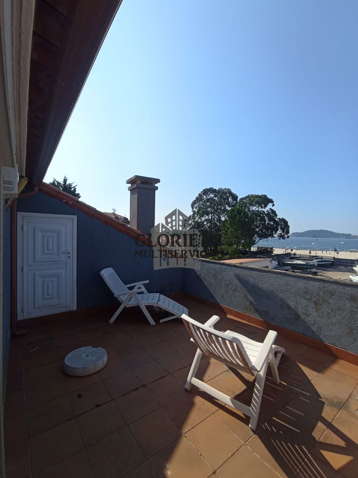 Terrace of Single-family semi-detached for sale in Baiona  with Heating, Parquet flooring and Terrace