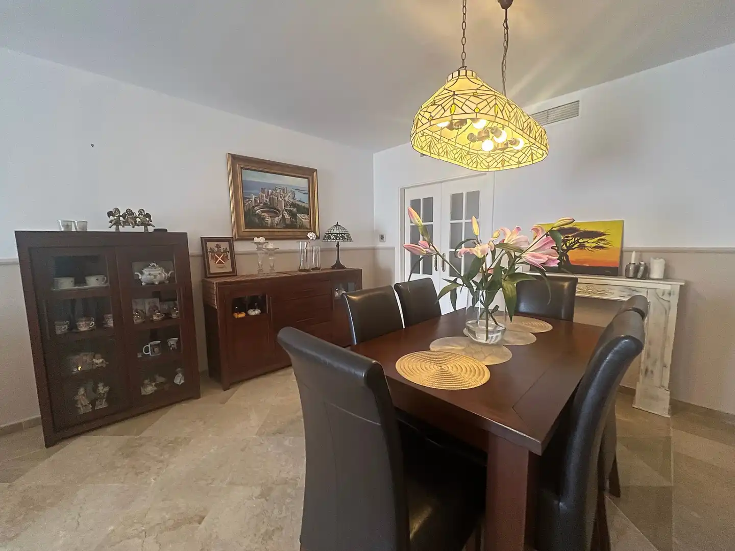 Menjador de Apartament en venda en Mijas amb Aire condicionat, Terrassa i Traster