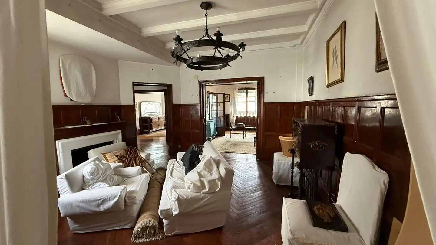 Sala d'estar de Pis en venda en Bilbao  amb Calefacció, Parquet i Terrassa