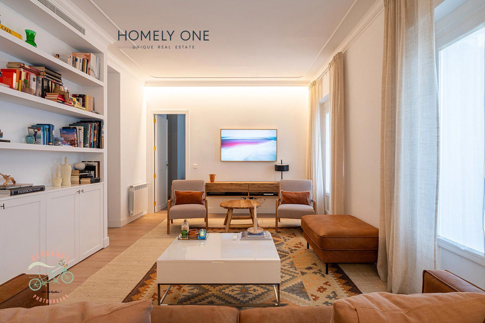 Living room of Flat for sale in  Madrid Capital  with Air Conditioner, Heating and Terrace