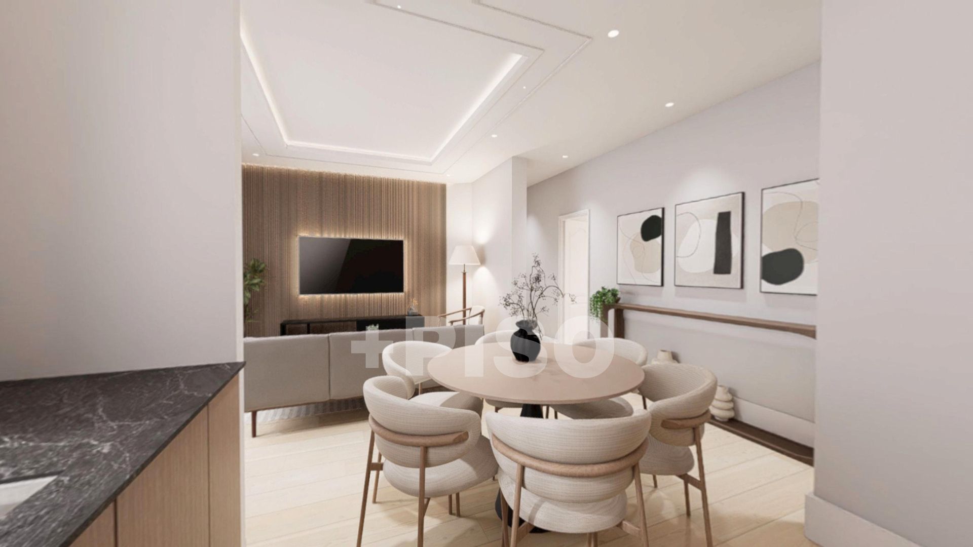 Living room of Flat for sale in  Madrid Capital  with Heating, Terrace and Microwave