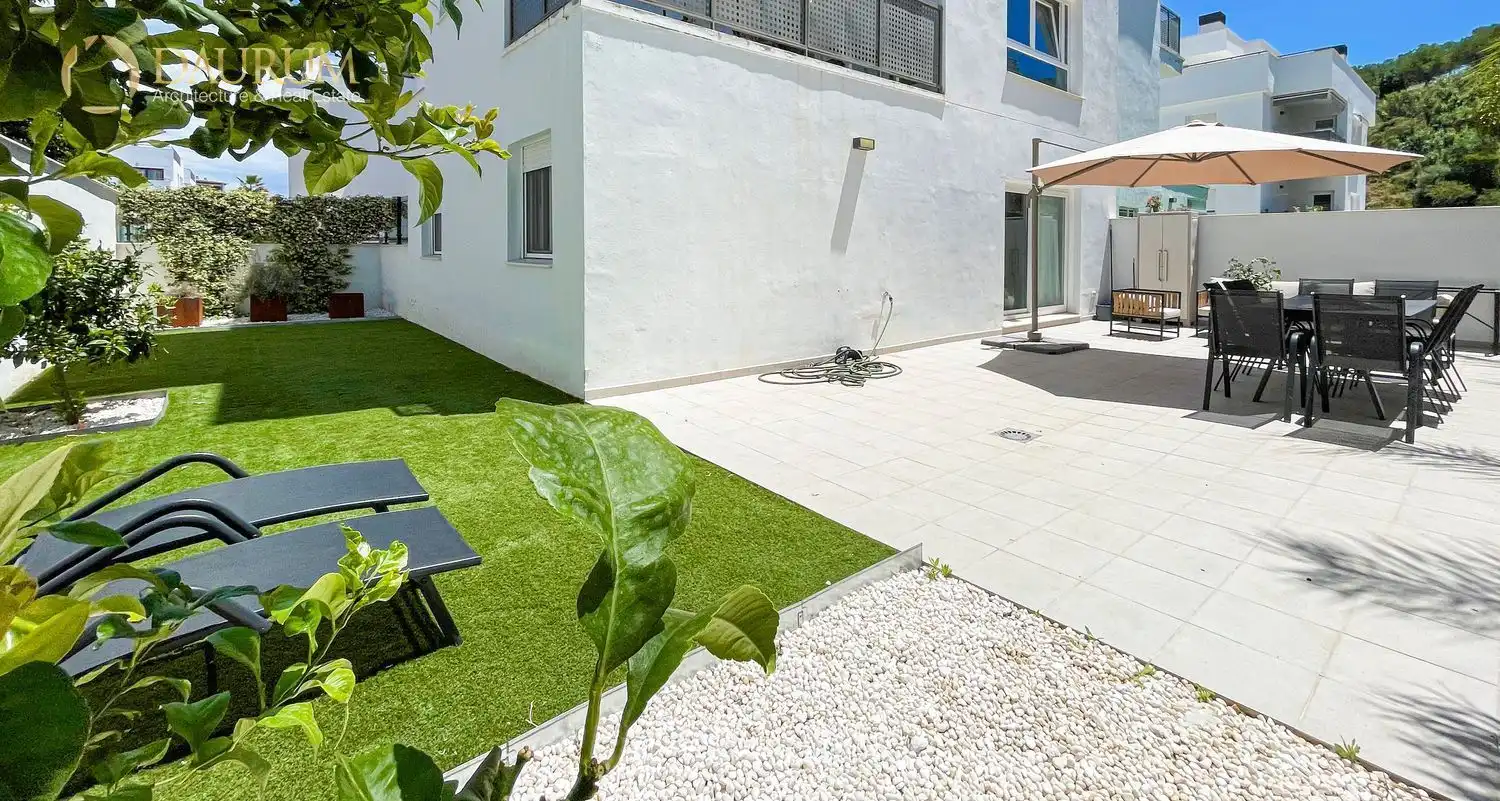 Terrace of Flat for sale in Mijas  with Air Conditioner, Heating and Private garden
