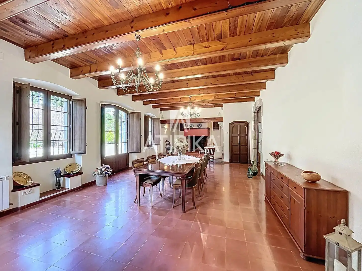 Comedor de Finca rústica en venta en Vallgorguina con Calefacción, Parquet y Trastero