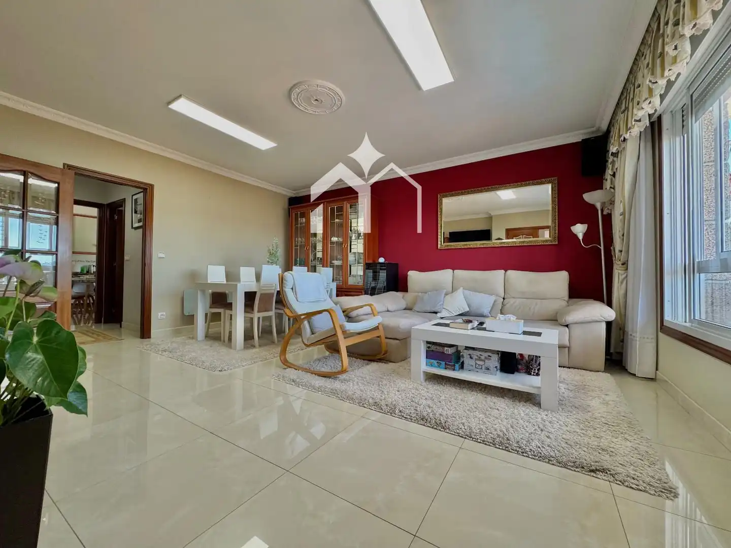Living room of Houses for sale in Moaña  with Heating, Parquet flooring and Terrace