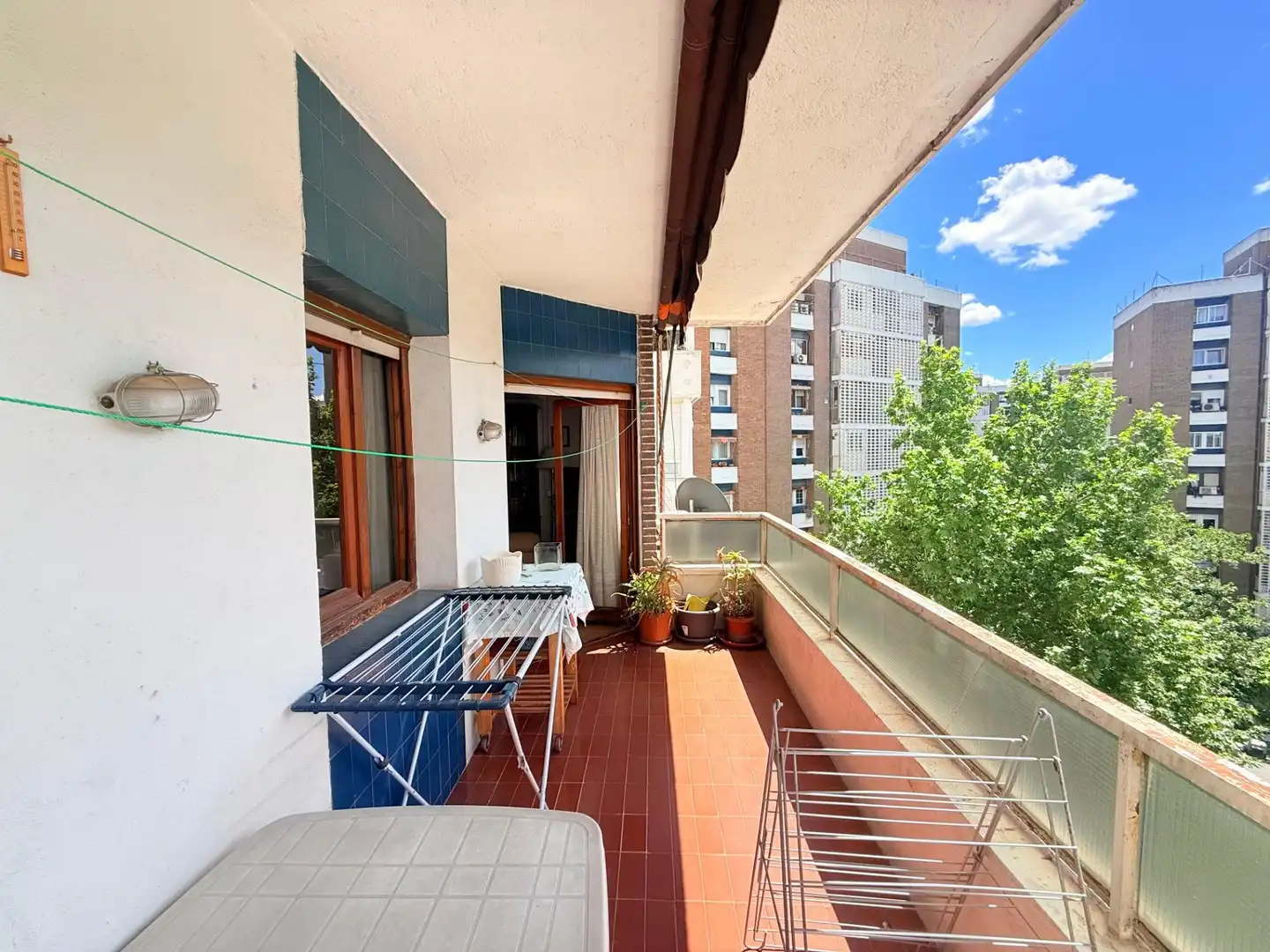 Balcony of Flat for sale in Madrid  with Air Conditioner and Heating