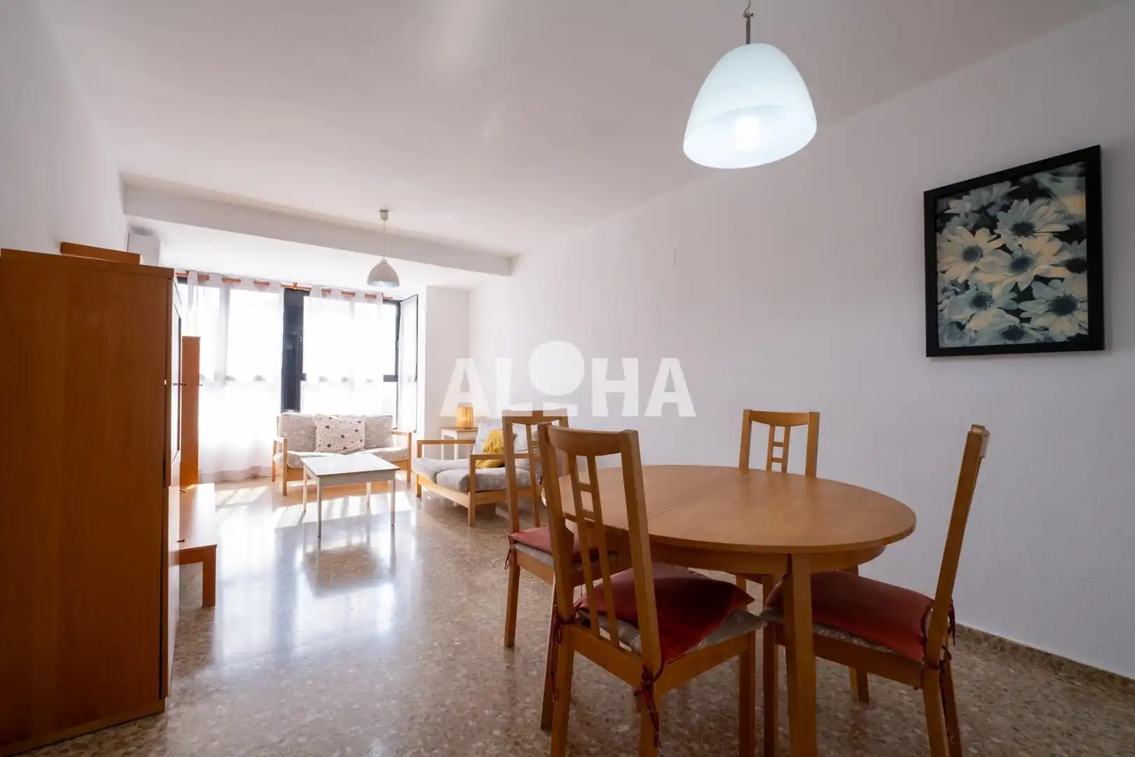 Dormitori de Apartament de lloguer en Moncada amb Aire condicionat, Moblat i Piscina comunitària