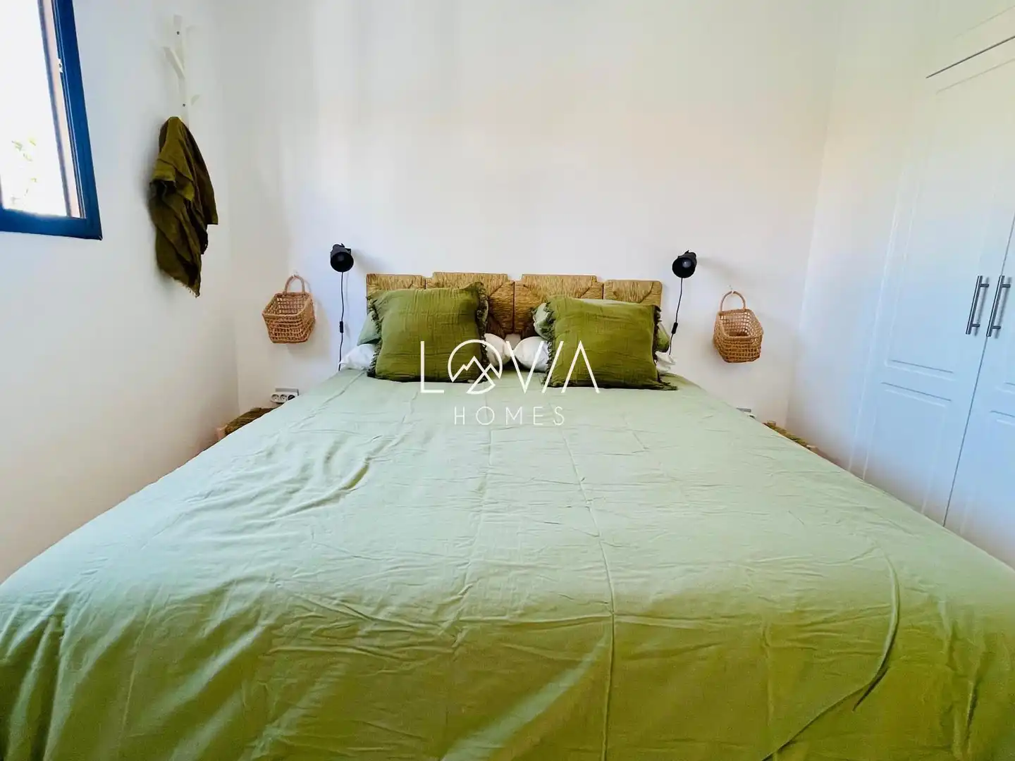 Dormitori de Apartament de lloguer en La Oliva amb Terrassa, Piscina i Piscina comunitària