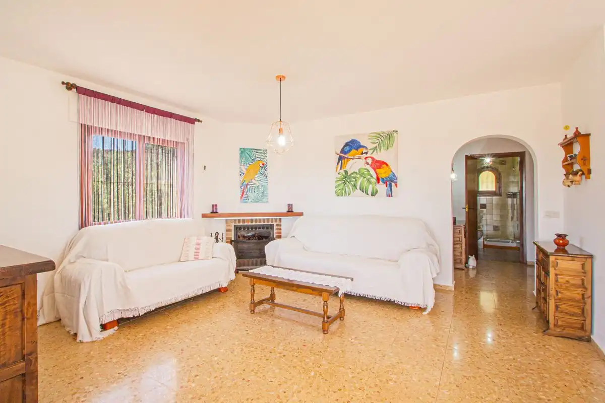 Living room of Houses for sale in Calpe / Calp  with Air Conditioner, Heating and Private garden