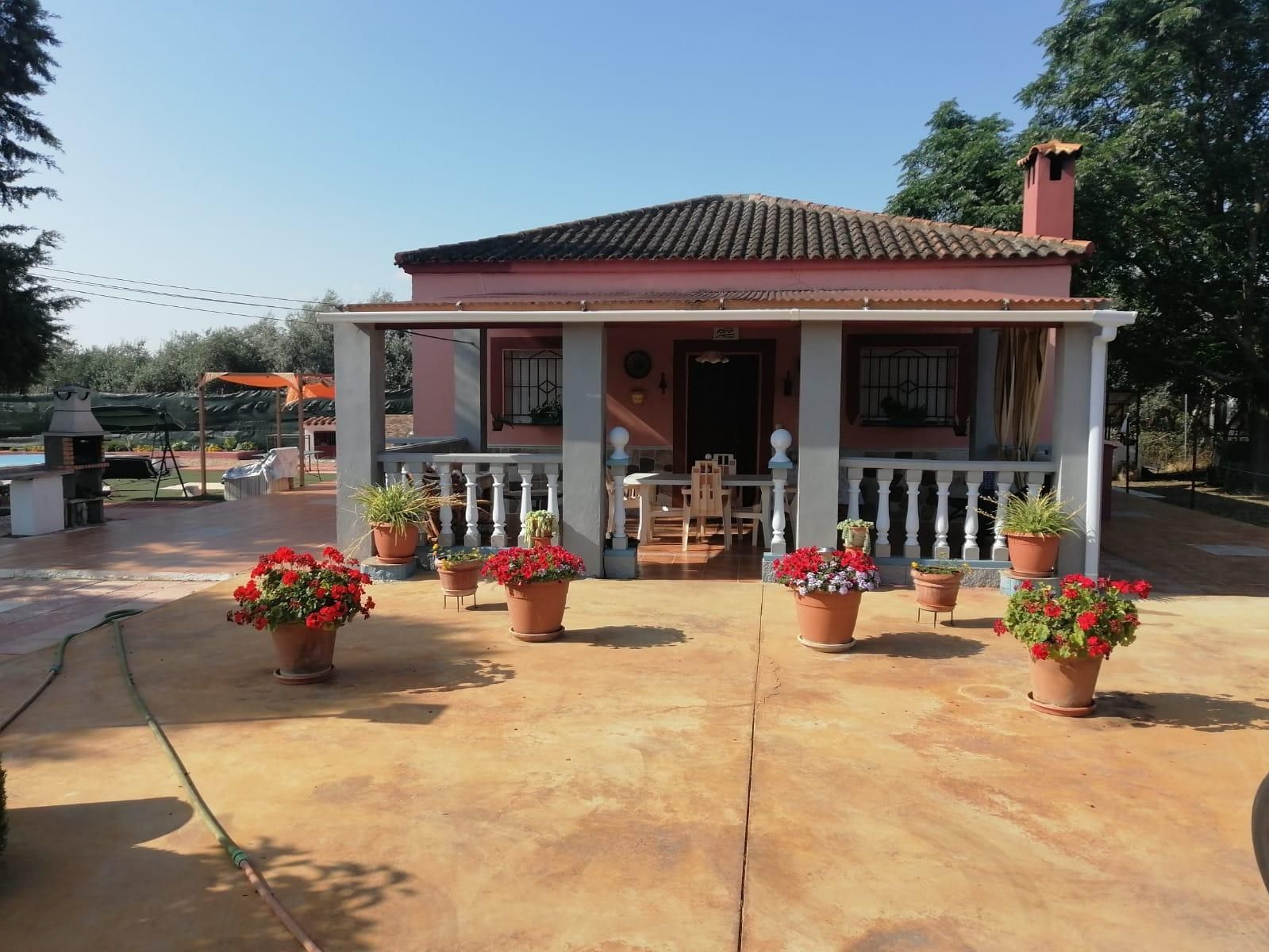 Vista exterior de Casa o xalet en venda en Pedro Abad amb Aire condicionat, Jardí privat i Terrassa