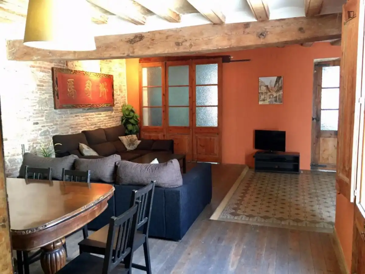 Sala d'estar de Apartament de lloguer en Barcelona amb Aire condicionat, Calefacció i Moblat