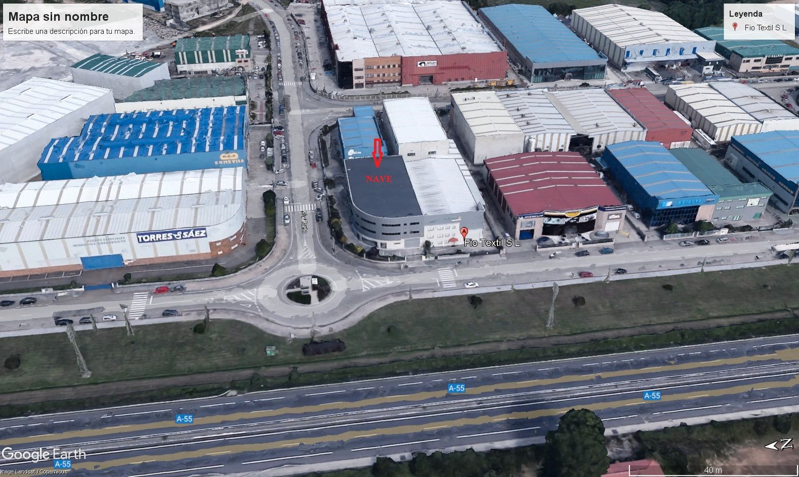 Vista exterior de Nau industrial en venda en O Porriño   amb Alarma