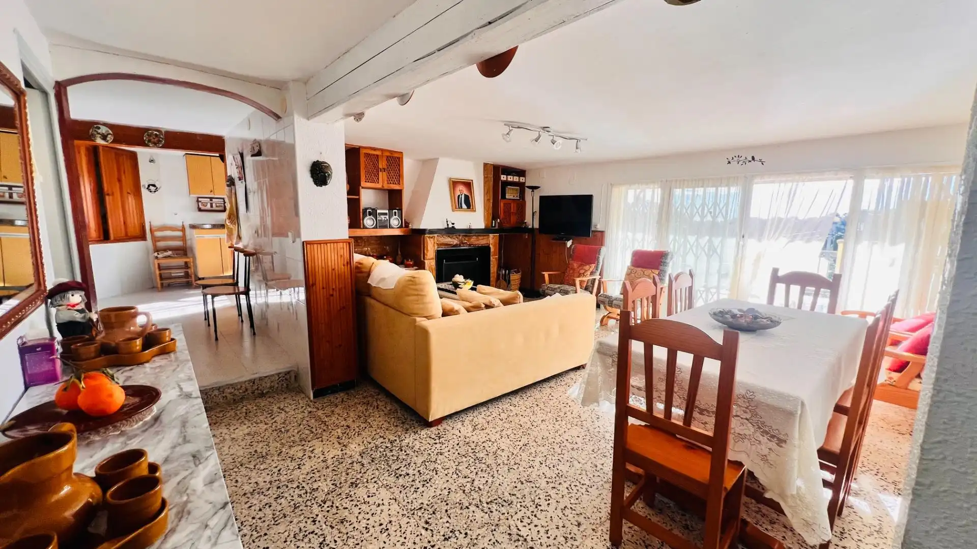 Sala de estar de Finca rústica en venta en Pratdip con Aire acondicionado, Jardín privado y Terraza