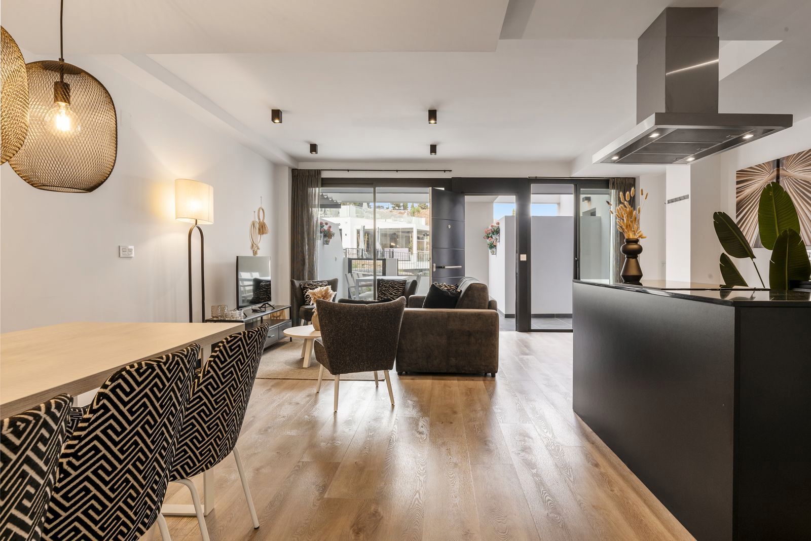 Sala d'estar de Apartament en venda en Mijas amb Aire condicionat, Terrassa i Traster