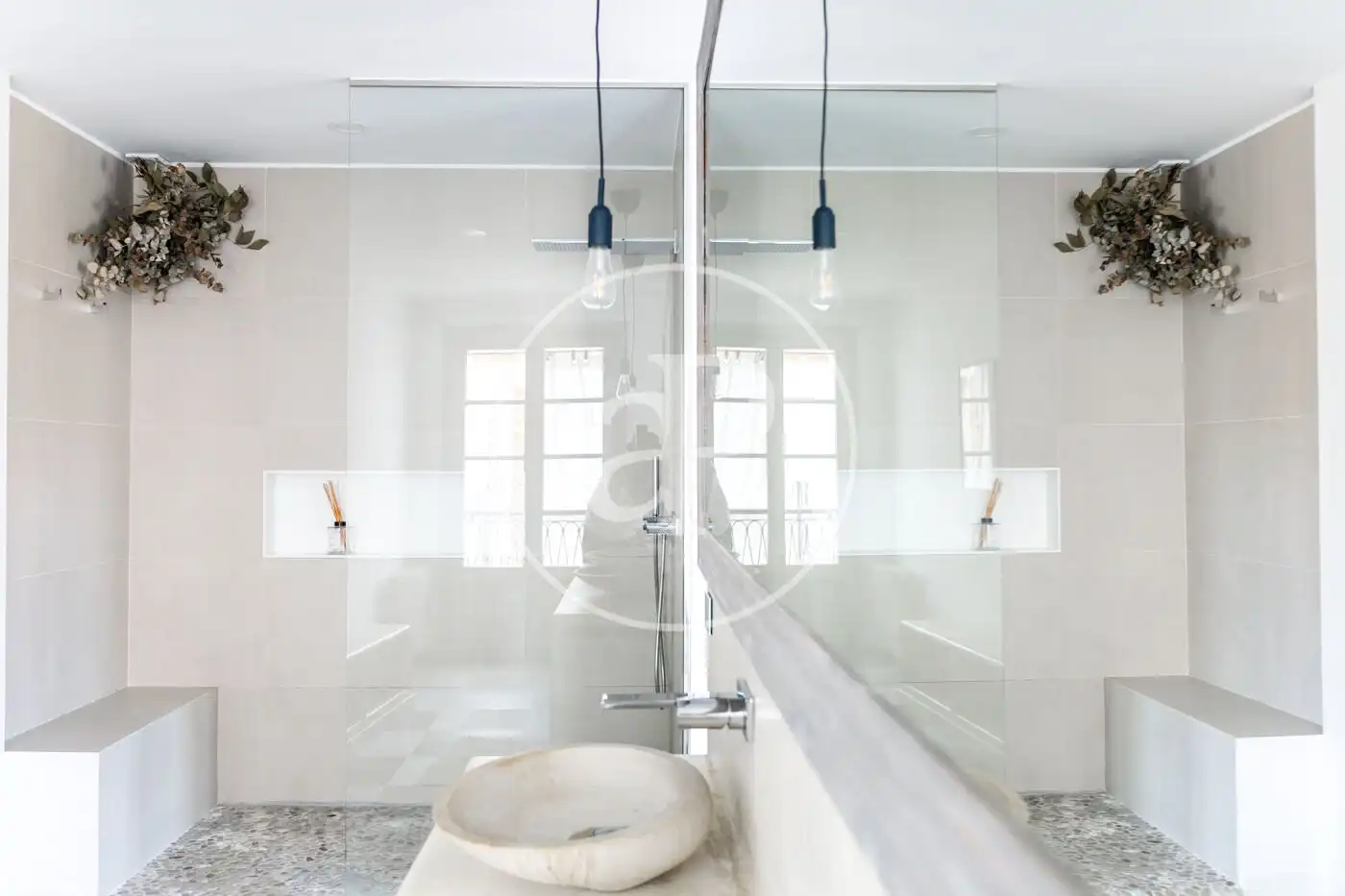 Baño de Piso de alquiler en  Palma de Mallorca con Aire acondicionado, Calefacción y Terraza