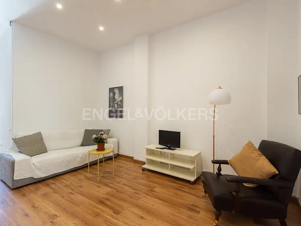 Wohnzimmer von Wohnung zur Miete in Valencia mit Klimaanlage, Heizung und Parkett