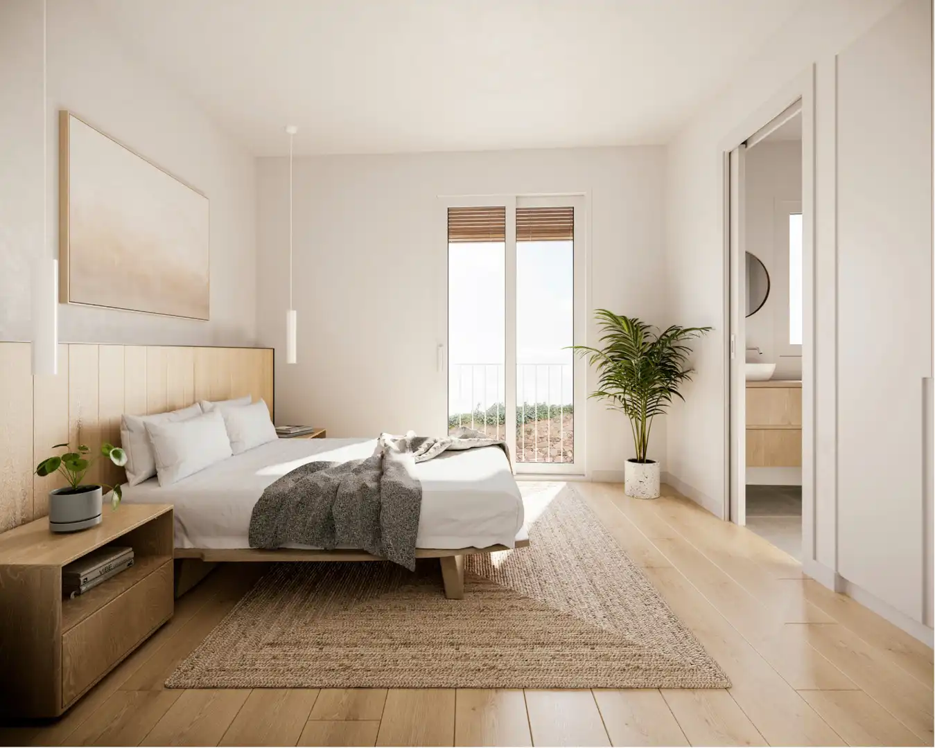 Schlafzimmer von Haus oder Chalet zum Verkauf in L'Escala mit Klimaanlage, Heizung und Privatgarten