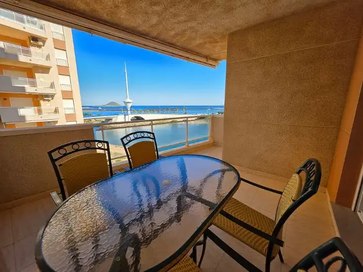 Terraza de Apartamento en venta en La Manga del Mar Menor con Terraza, Amueblado y Balcón