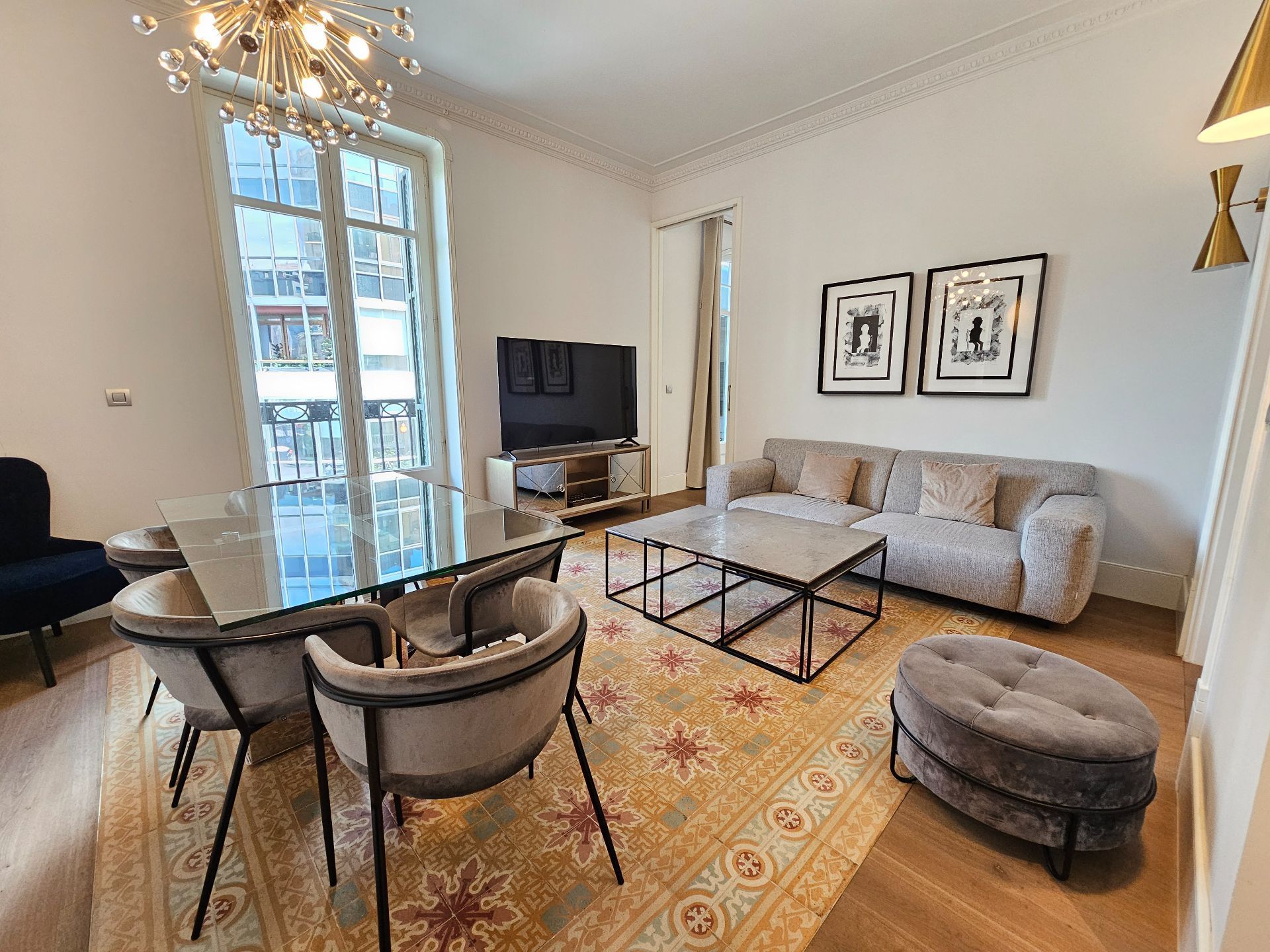 Living room of Flat to rent in  Barcelona Capital  with Air Conditioner and Heating