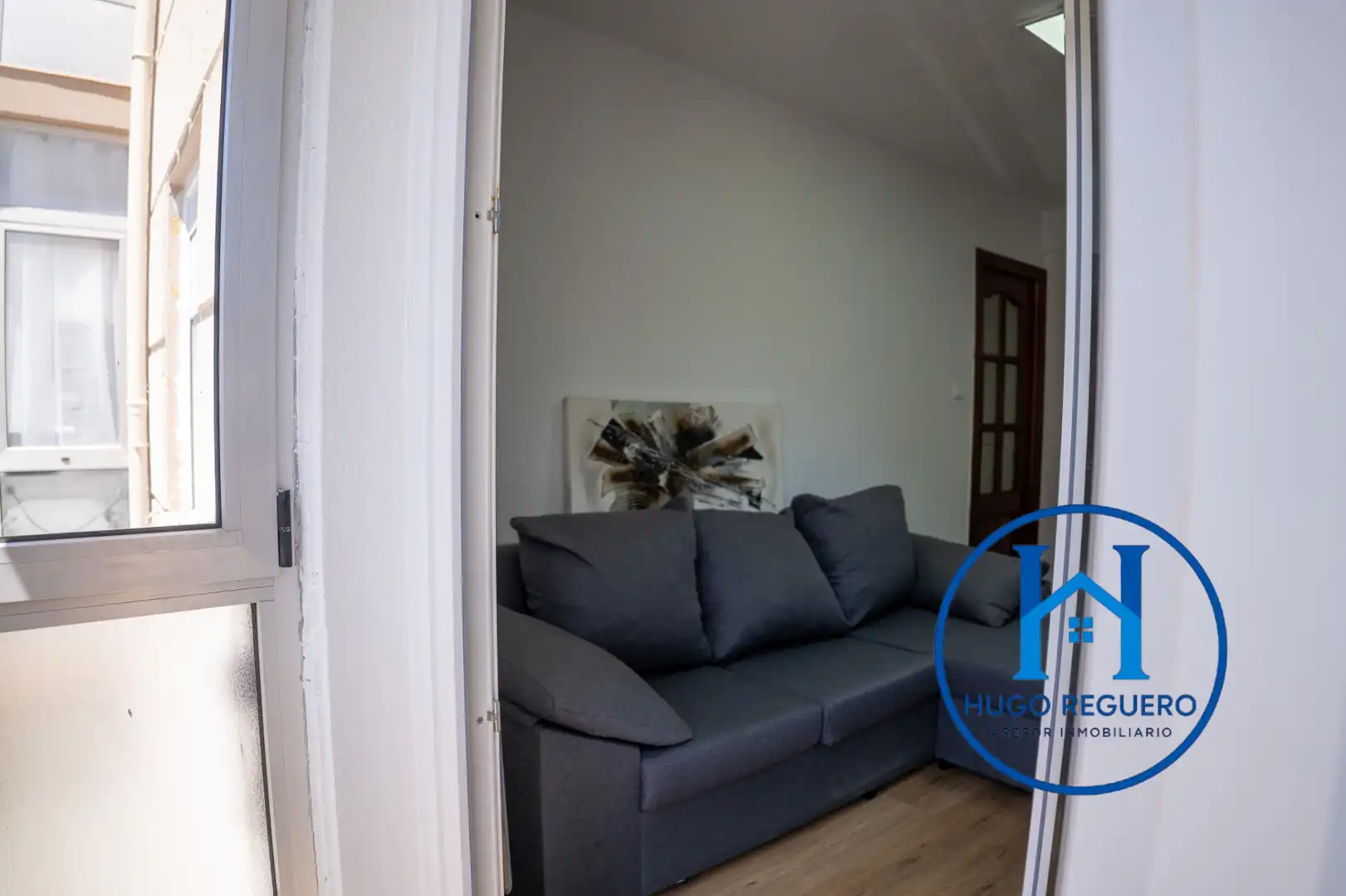 Living room of Flat for rent in Avilés  with Heating, Parquet flooring and Furnished