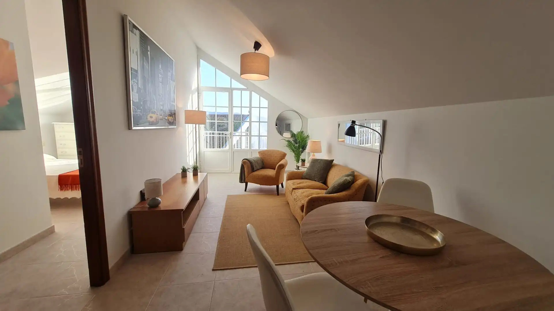 Wohnzimmer von Wohnungen zum Verkauf in Muros mit Terrasse und Möbliert
