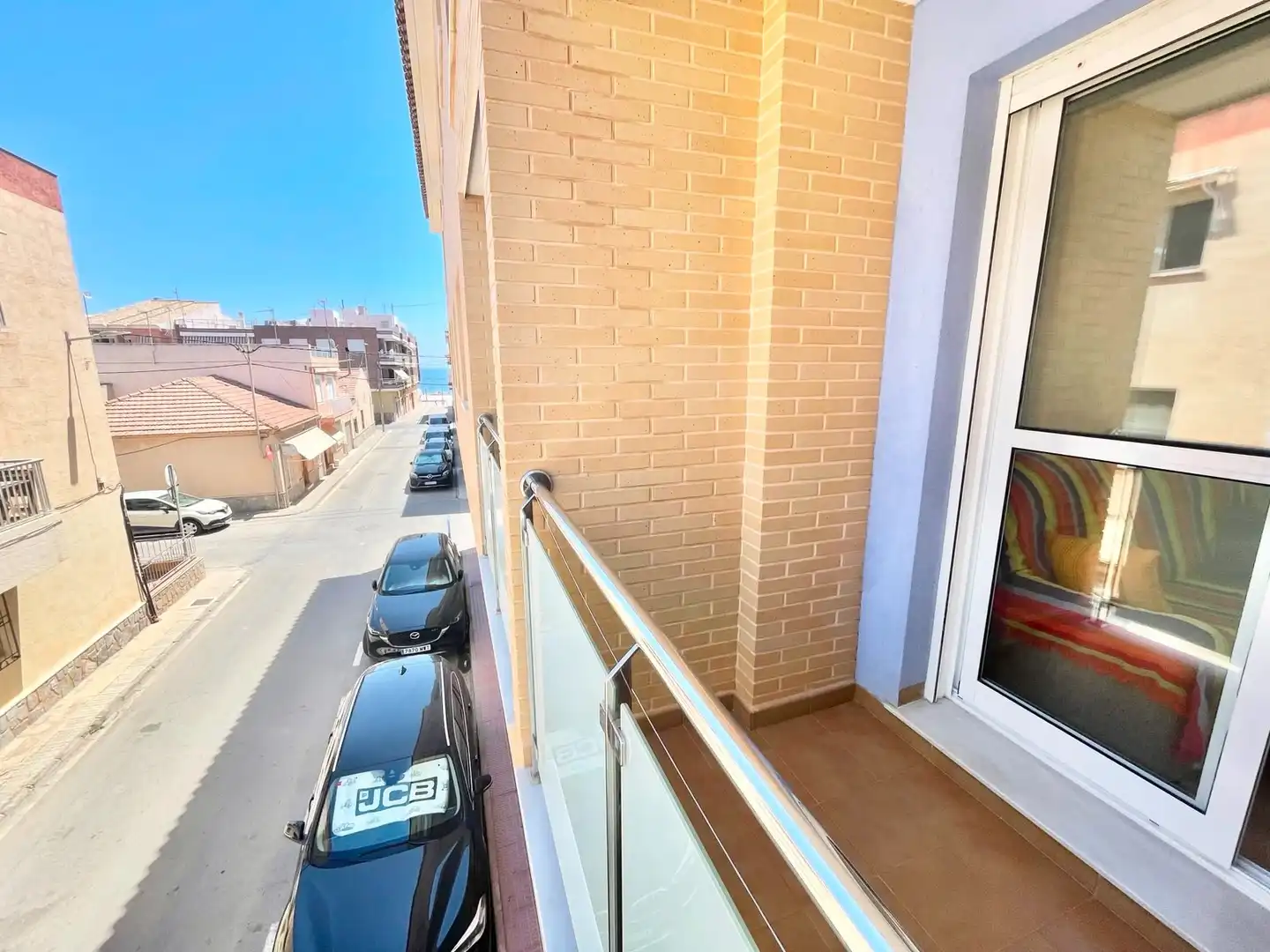 Terrassa de Apartament de lloguer en Los Alcázares amb Aire condicionat, Moblat i Rentadora