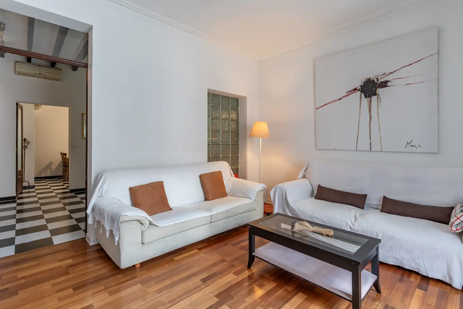 Sala d'estar de Pis de lloguer en  Palma de Mallorca amb Moblat