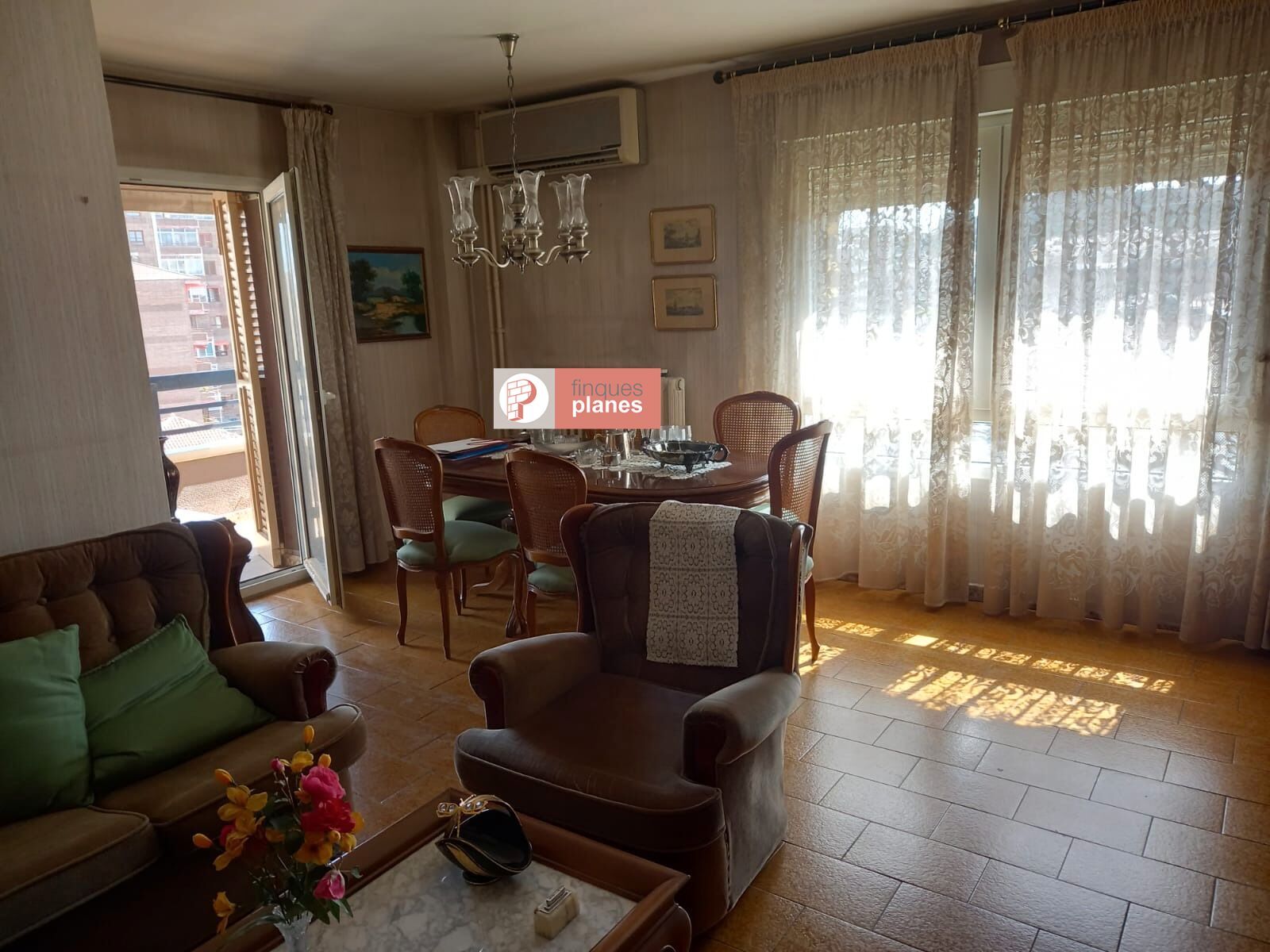 Living room of Flat for sale in  Lleida Capital  with Air Conditioner, Heating and Balcony