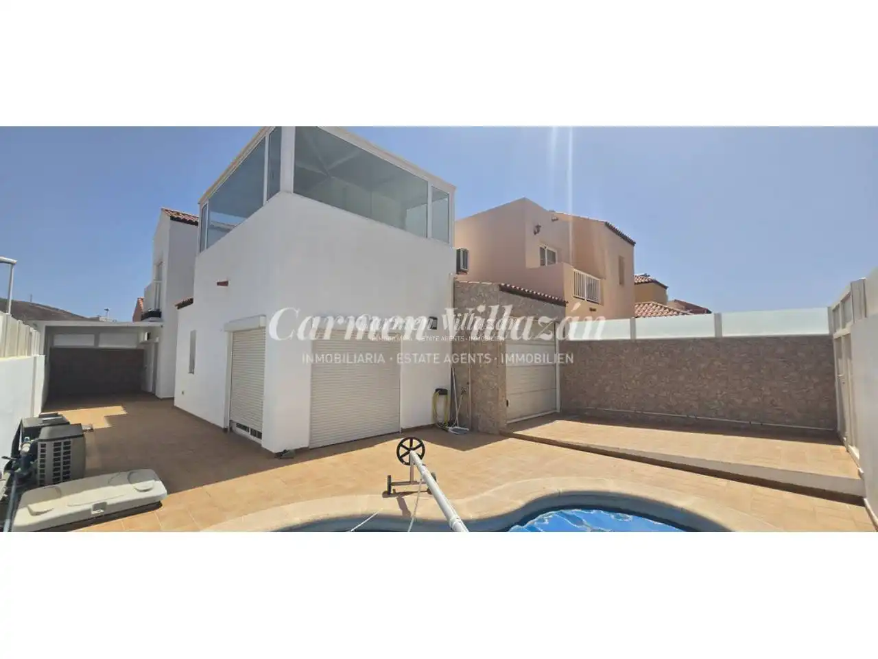Vista exterior de Casa o chalet en venta en Tuineje con Aire acondicionado, Terraza y Piscina