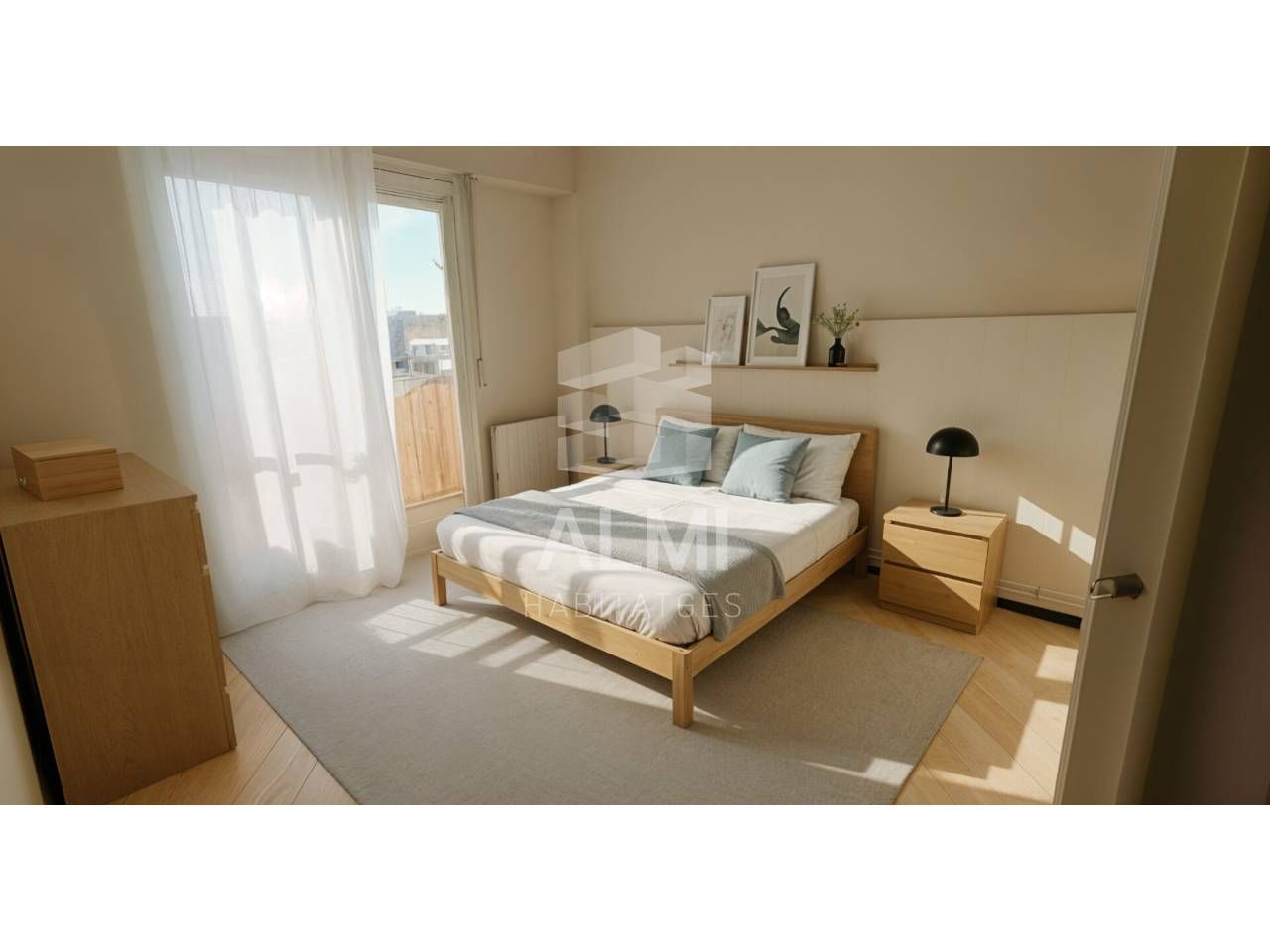 Dormitori de Pis en venda en  Barcelona Capital amb Balcó