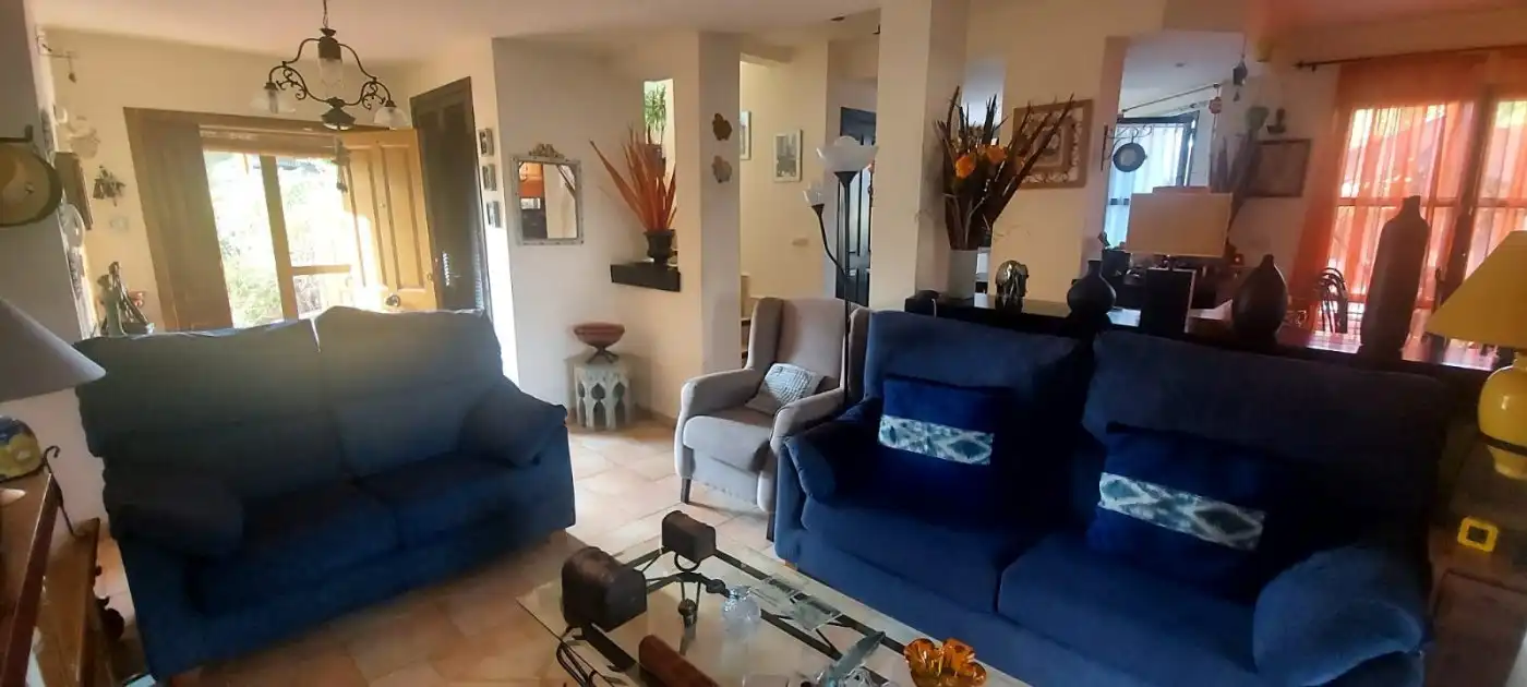 Sala d'estar de Finca rústica en venda en Fuente Álamo de Murcia amb Aire condicionat, Calefacció i Jardí privat