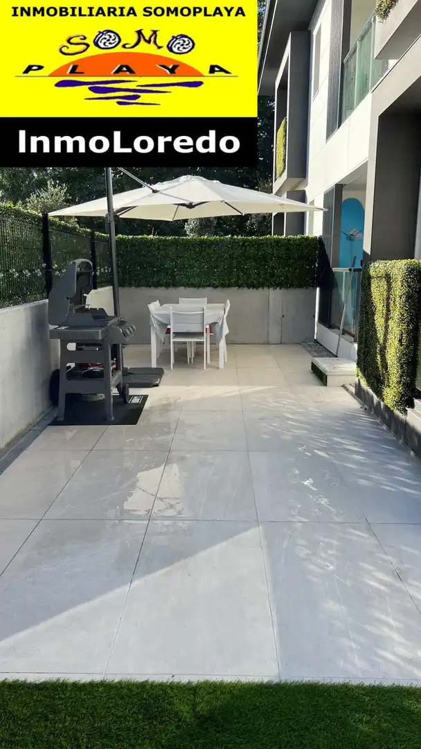 Terrasse von Wohnung zum Verkauf in Ribamontán al Mar mit Heizung, Privatgarten und Abstellraum