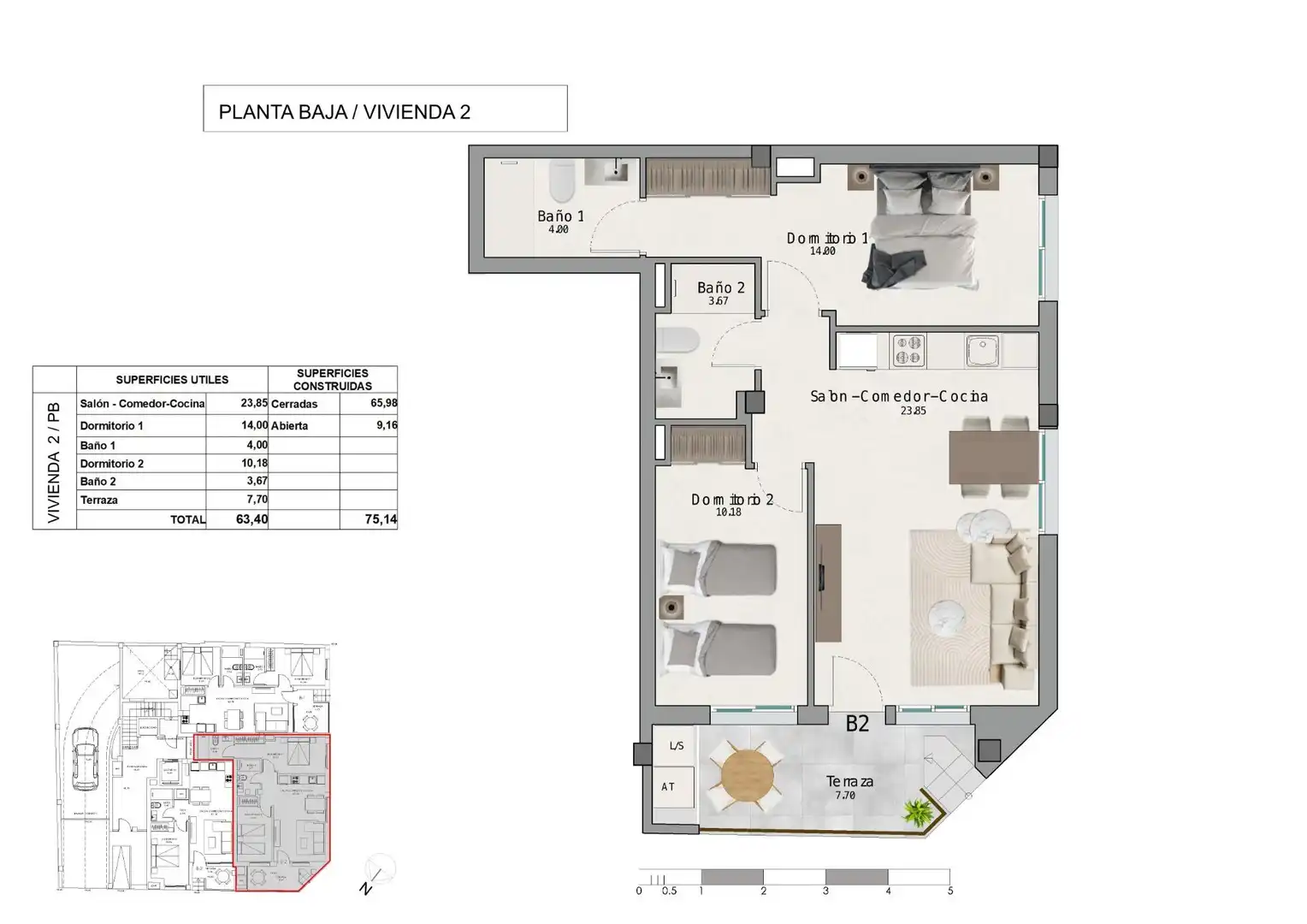 Planta baja en venta en Santa Pola con Calefacción, Jardín privado y Terraza