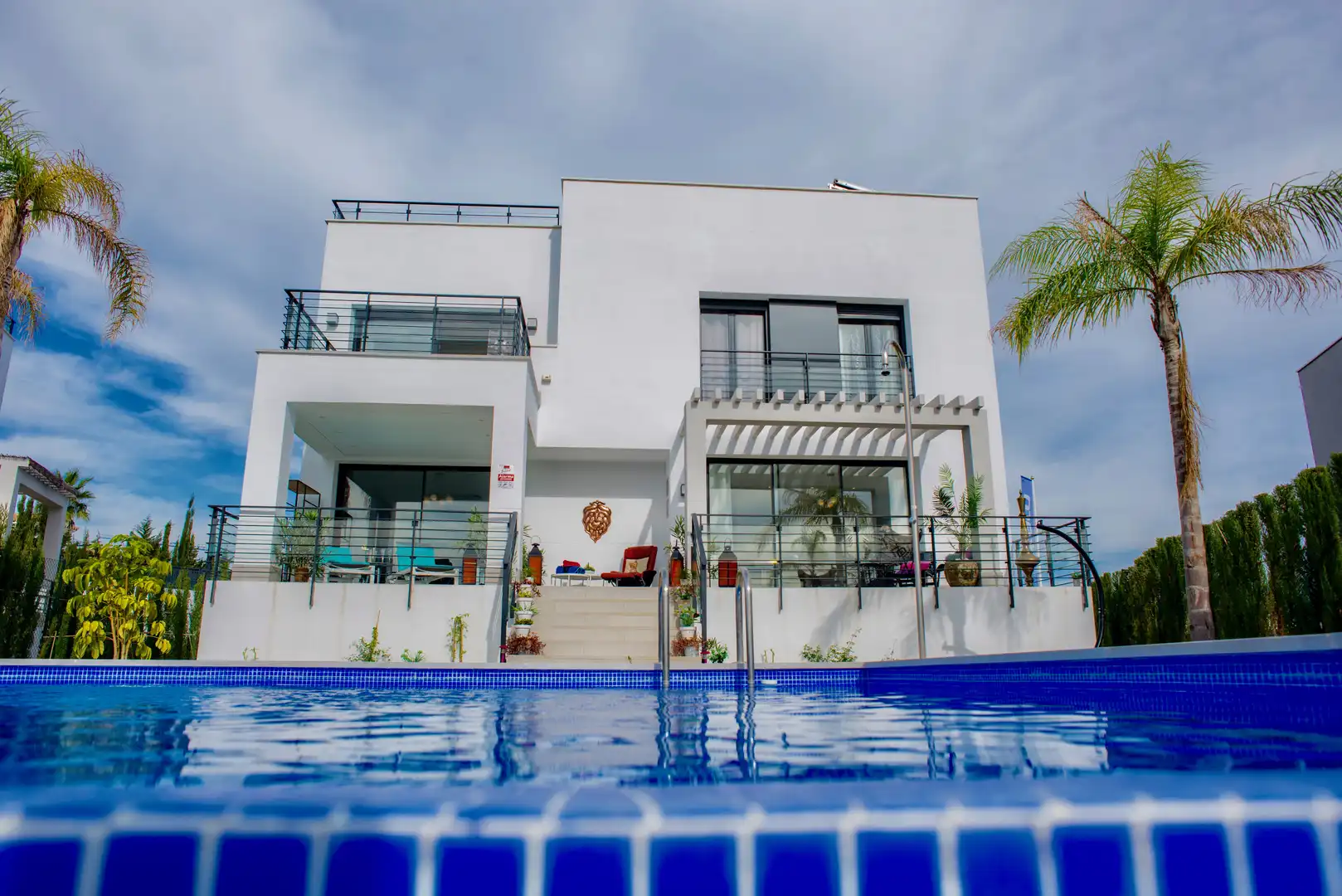 Swimming pool of Houses for rent in Estepona  with Air Conditioner, Private garden and Swimming Pool