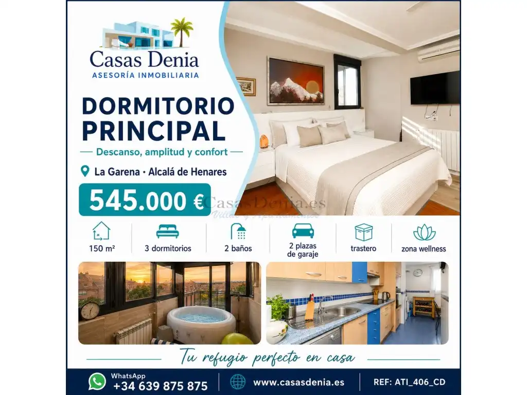 Bedroom of Attic for sale in Alcalá de Henares  with Private garden, Terrace and Swimming Pool