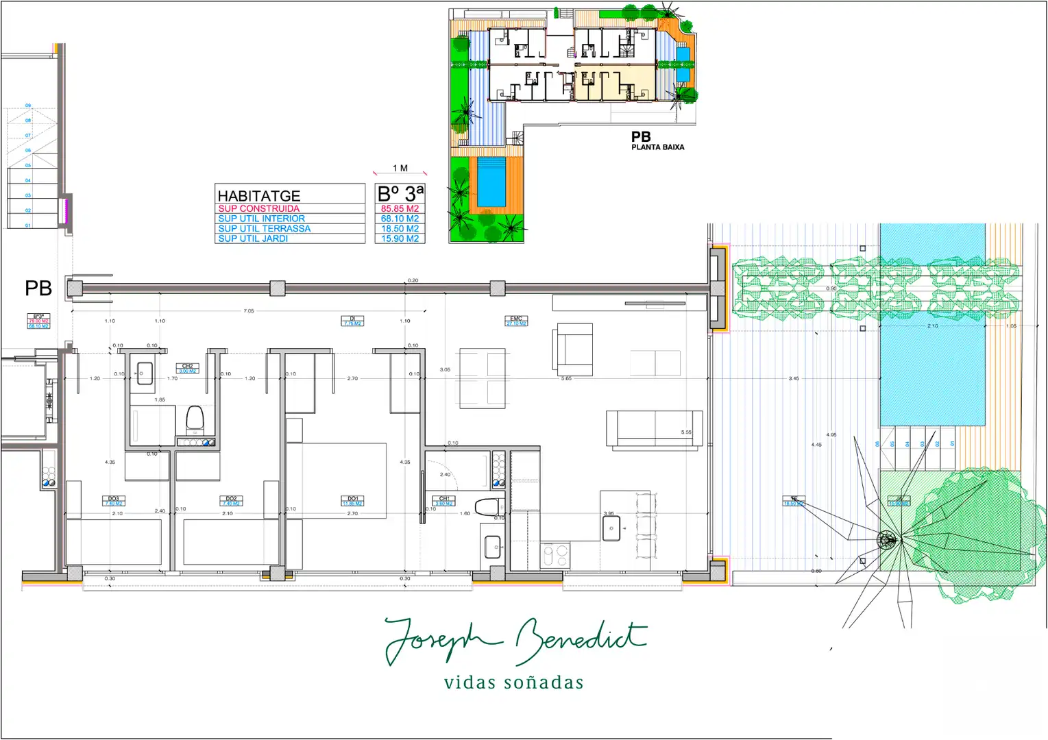 Planta baja en venta en Castelldefels con Aire acondicionado, Calefacción y Jardín privado
