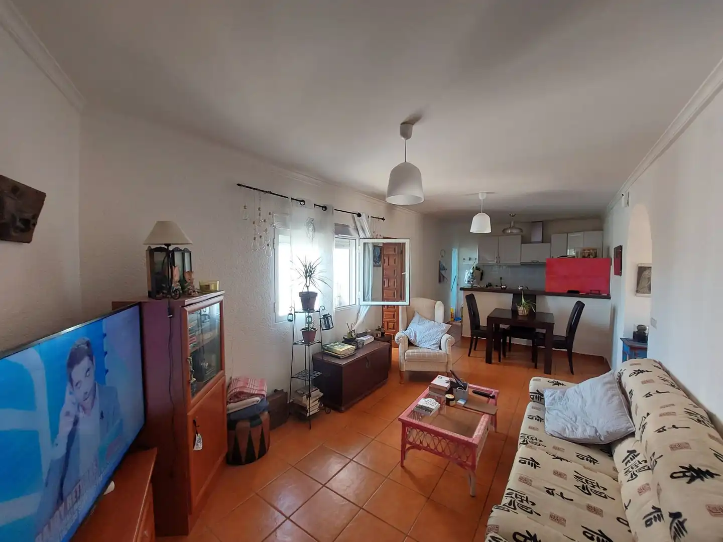 Sala de estar de Casa adosada en venta en Dénia con Jardín privado y Amueblado