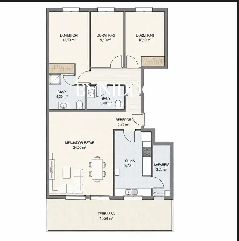 Flat for sale in Sant Cugat del Vallès  with Air Conditioner, Heating and Private garden