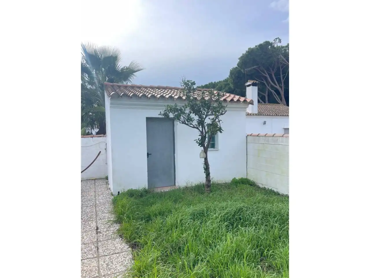 Vista exterior de Casa o xalet en venda en Chiclana de la Frontera amb Aire condicionat, Jardí privat i Piscina