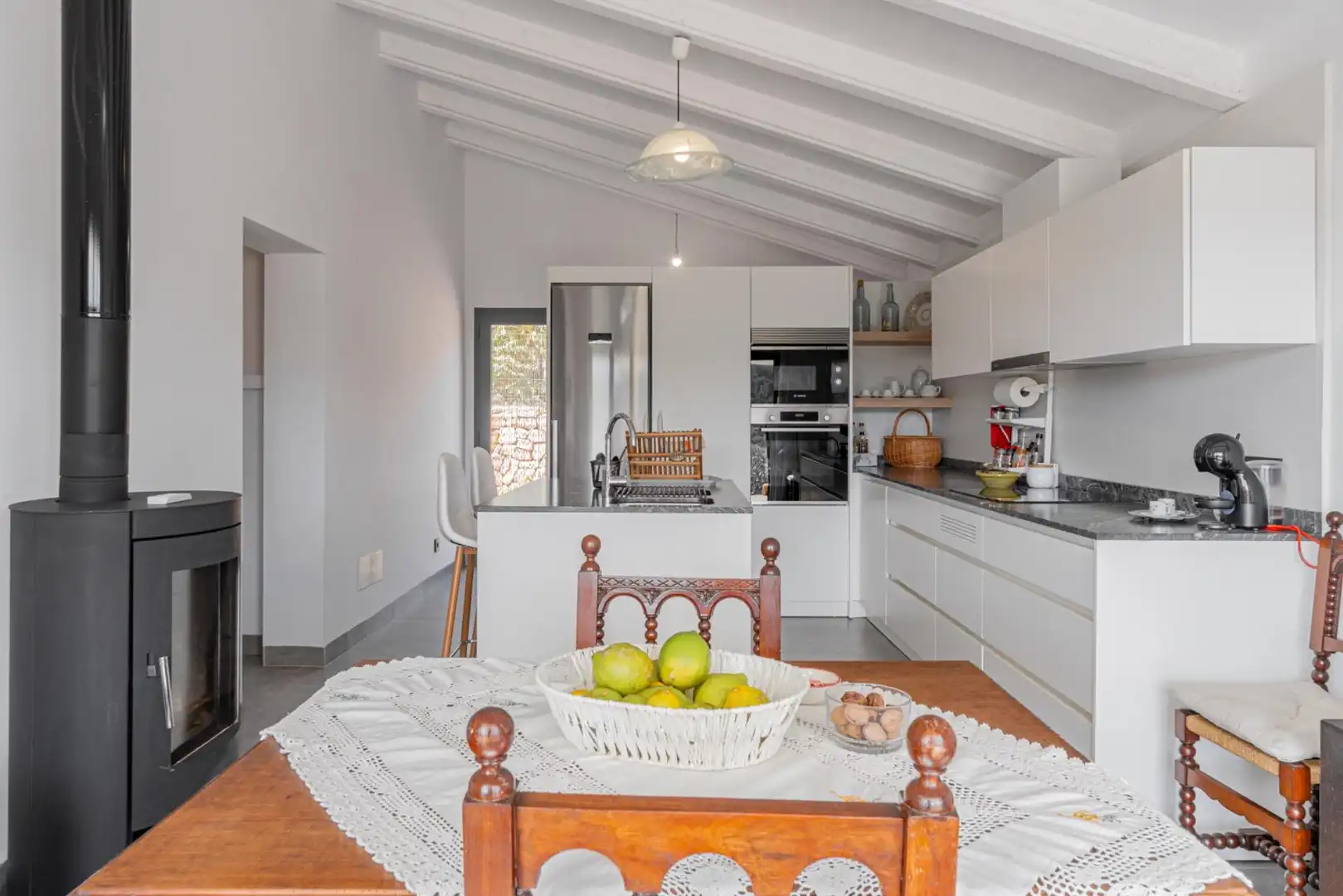 Küche von Country house zur Miete in Manacor mit Klimaanlage, Heizung und Privatgarten