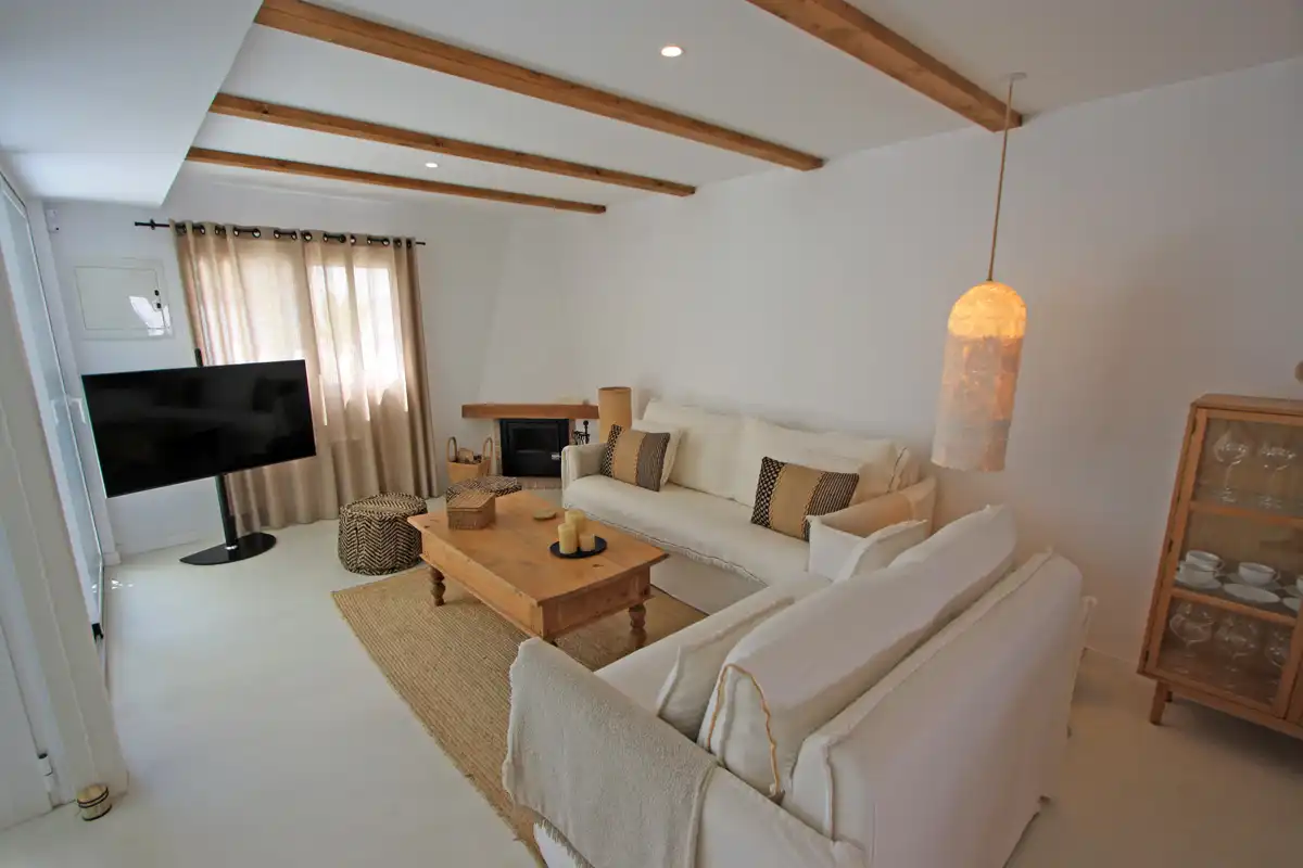 Sala de estar de Casa adosada en venta en Dénia con Jardín privado y Alarma